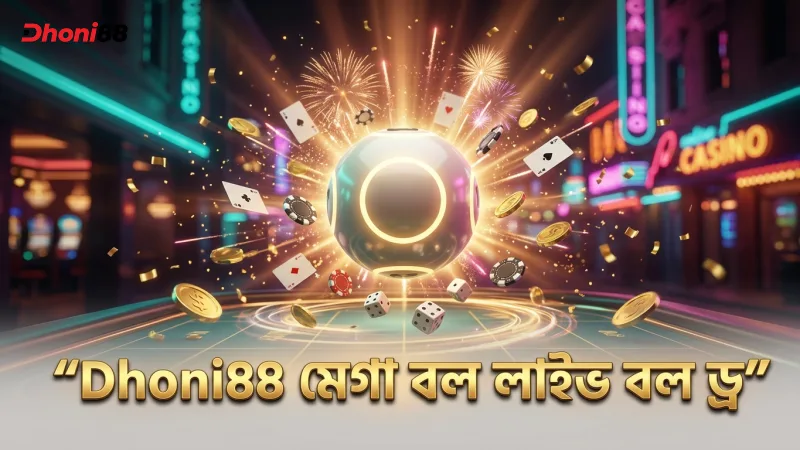 Dhoni88-এর মেগা বল লাইভে সরাসরি বল ড্র মেশিনের দৃশ্য